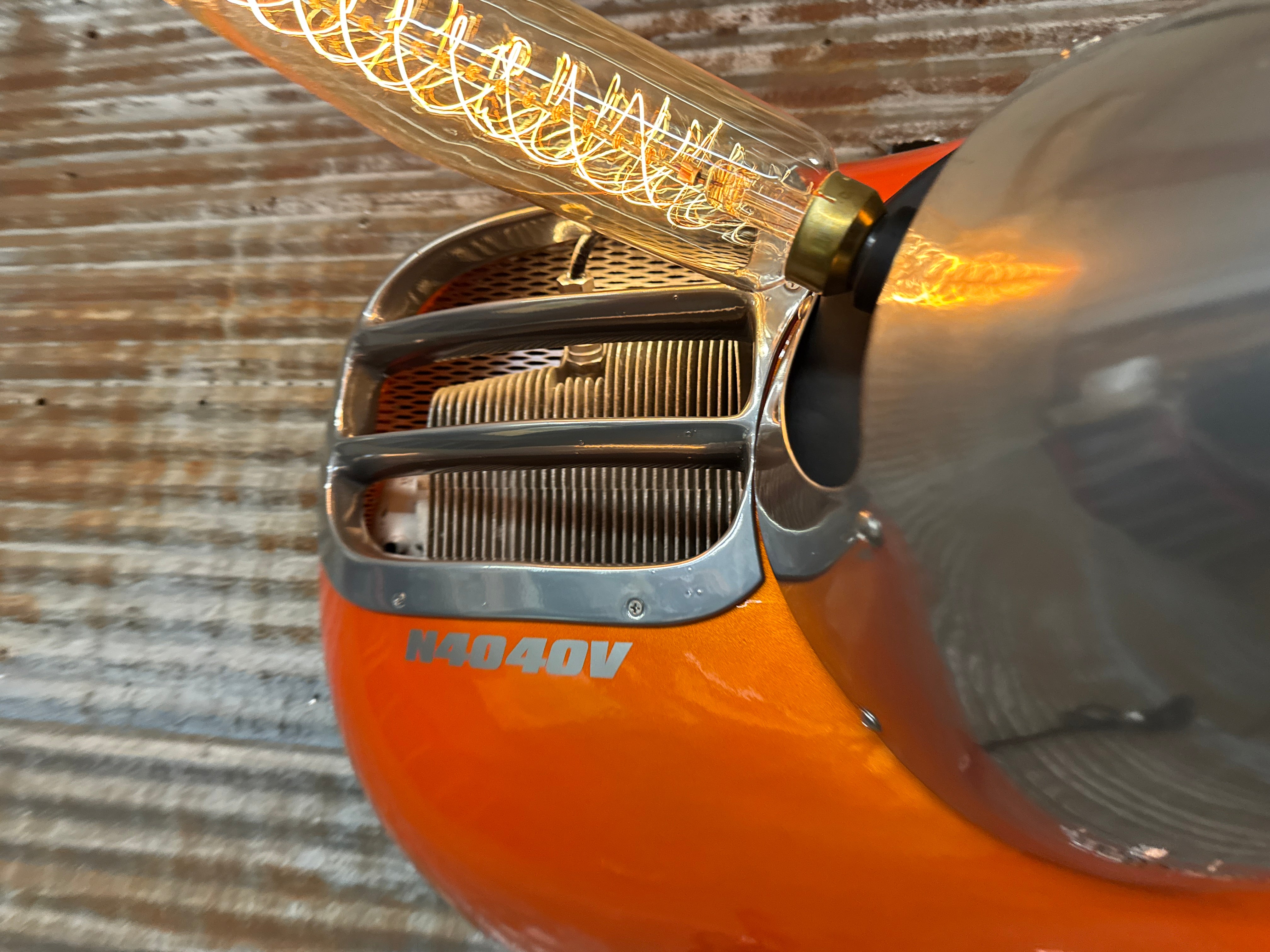 Steampunk Industrial / Aviation / Wall Light Lamp / Stinson / Airplane Cowling / Lamp #dc218