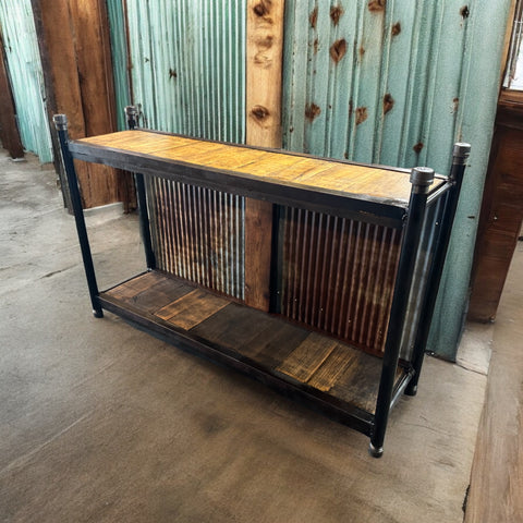 Steampunk Industrial Side Table / Hallway / Sofa /  - Table