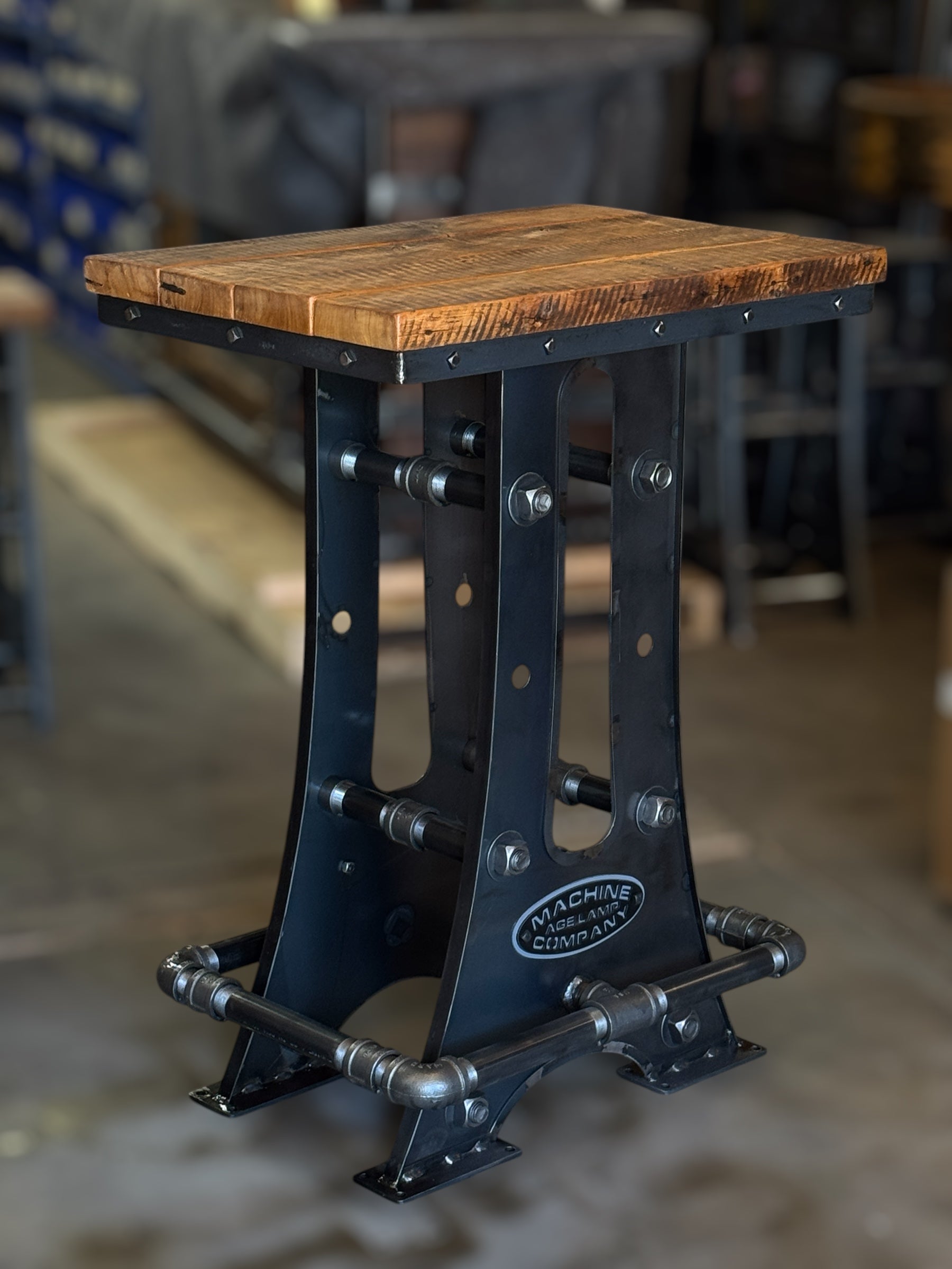 Steampunk Industrial / Clasic A Frame Pub Table / Barnwood / Table #4572