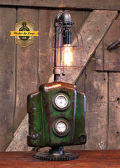 Steampunk Industrial Lamp / John Deere Farm Tractor / Lamp #4452