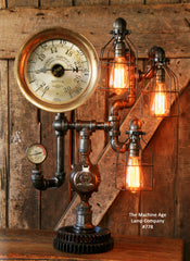 Steampunk Industrial Lamp,Rare New York Gauge #778 - SOLD