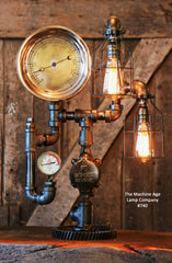 Steampunk, Industrial, Antique Steam Gauge / Gear /  Lamp #740