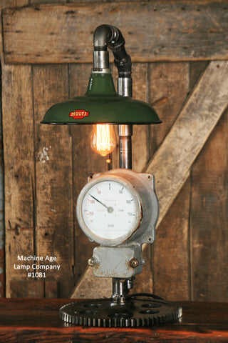 Steampunk Industrial Nautical Marine Ship Gauge Lamp - #1081