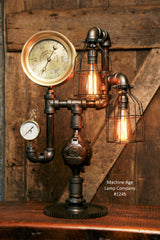 Steampunk Industrial Lamp / Steam Gauge / Gear /  #1245 sold