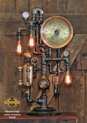 Steampunk Industrial / Steam Gauge Lamp / General Electric / Oiler / Lamp #2430