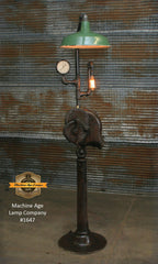 Steampunk Industrial Floor Lamp / Antique Blacksmith Blower / Lancaster PA / Lamp #1647 sold