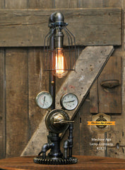 Steampunk Industrial Lamp / Antique Welding Regulator / Lamp #1821 sold