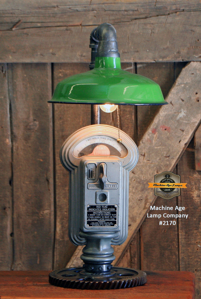 Steampunk Industrial Gear Parking Meter Desk Lamp, Duncan Miller / Automotive  /  #2170 sold