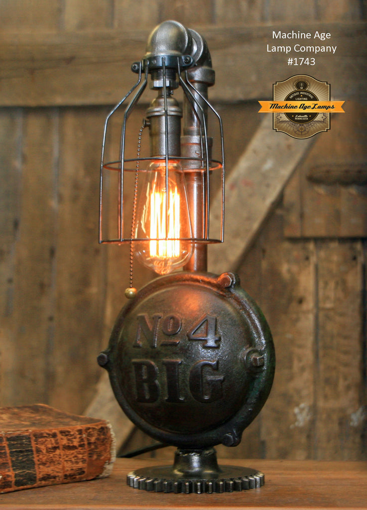 Steampunk Industrial / Antique John Deere Wheel Hub / Gear / Lamp #1743 sold