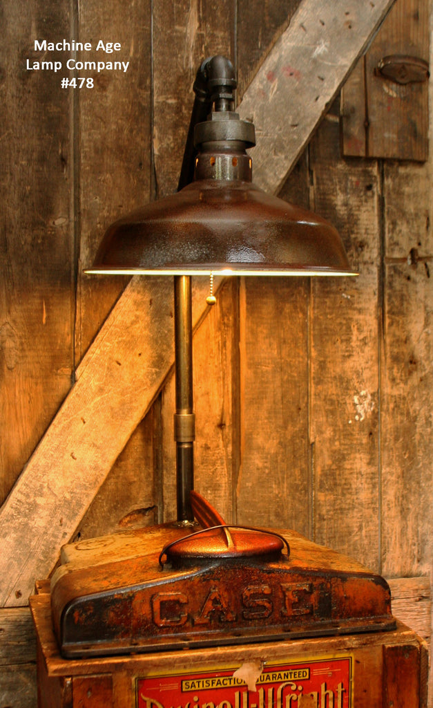 Antique Industrial Case Tractor Farm Radiator Lamp #478 - SOLD