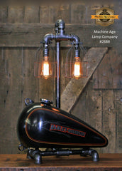 Steampunk Industrial, Original Motorcycle HD Gas Tank Lamp  #2688 sold