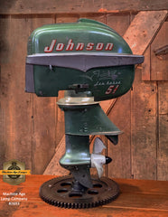 Steampunk Industrial / Antique Johnson Boat Motor / Nautical / Marine / Cabin / Lamp 2693