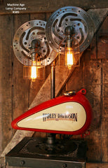 Steampunk Industrial Lamp, Harley Davidson Motorcycle Gas Tank #385 - SOLD