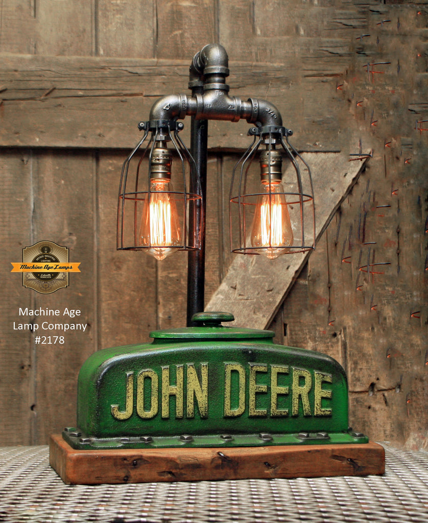 Steampunk Industrial Lamp / Antique John Deere BR / Radiator / Barnwood / Farm / Lamp #2178 sold