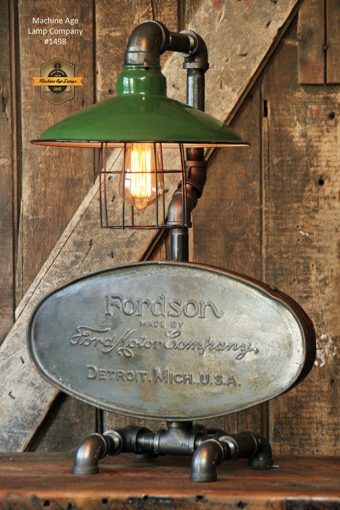 Steampunk Industrial Lamp / Farm / Tractor / Antique Fordson Tank / #1498 - SOLD