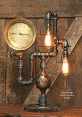 Steampunk Industrial / Antique Steam Gauge / Gear / Lamp / #1262 sold