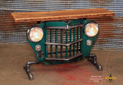 Steampunk Industrial / Original vintage 50's Jeep Willys Grille / Table Sofa Hallway / Table #1635 - SOLD