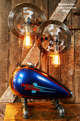 Steampunk Industrial Lamp, Vintage Harley Davidson Motorcycle Gas Tank #354 - SOLD