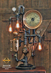 Steampunk Industrial / Steam Gauge Lamp / General Electric / Oiler / Lamp #2430