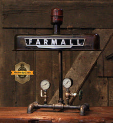Steampunk Lamp, Antique Farmall Tractor Valve Cover Farm Lamp #4040