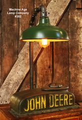Steampunk Industrial Lamp, Antique John Deere Farm Tractor B - # sold