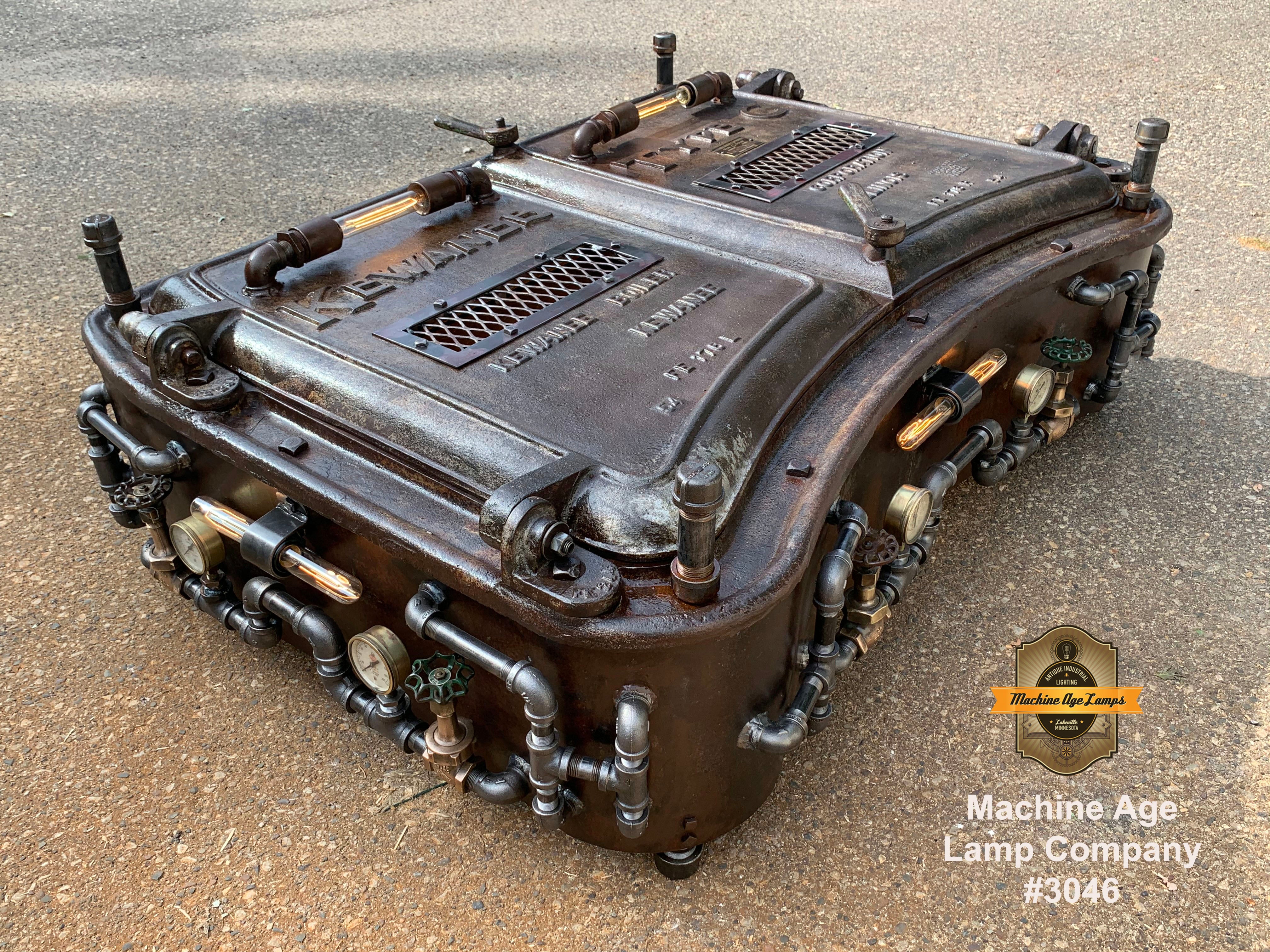 Steampunk Industrial Kewanee Boiler Door Coffee Table  #3046