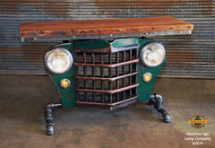 Steampunk Industrial / Automotive / Original vintage 50's Jeep Willys Grille / Table Sofa Hallway / Table #2674 sold