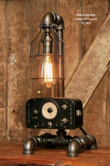 Steampunk Industrial / Antique Electrical Meter / Gear / Lamp / #1263 - SOLD