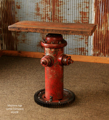 Steampunk Industrial Fire Hydrant Table / Stand / Table / #1408