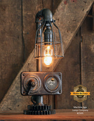 Steampunk Industrial / Antique Ford Model T Dash / Automobile / Automotive / Gear / Lamp #2505