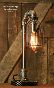 Steampunk Industrial Gear Desk Lamp, #622