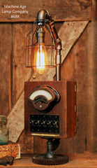 Steampunk Antique Weston Electrical Voltmeter Wood Case, Light Lamp #688 - SOLD