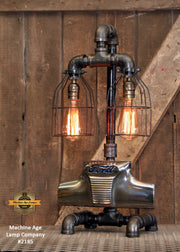 Steampunk Industrial  / Antique Ford Truck Emblem / 1950's  / Automotive  / Lamp #2185