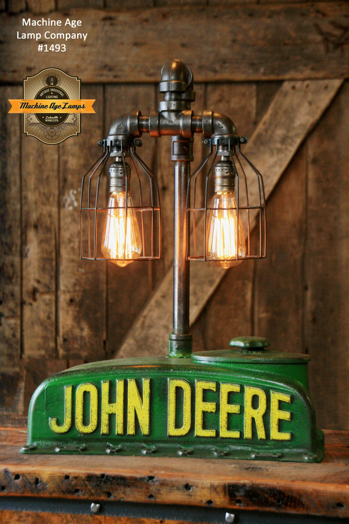 Steampunk Industrial  Lamp, Antique John Deere "A" Farm Tractor - #1493