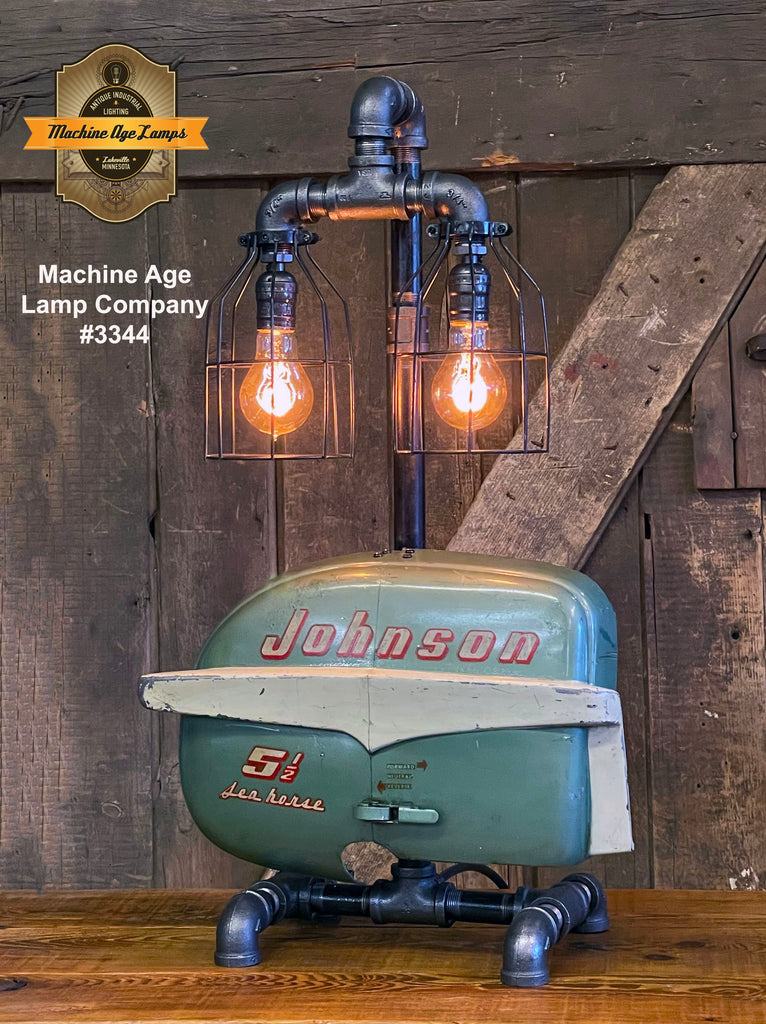 Steampunk Industrial / Boat Motor / Johnson / Nautical / Marine / Cabin /  Lamp #3344 sold