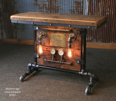 Steampunk Industrial / Barnwood / Steam Gauge / Army / Table Console Side Sofa / #1427 sold