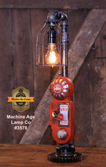 Steampunk Industrial / Antique Fire Door Lock / Fireman / Gear / Lamp #3578