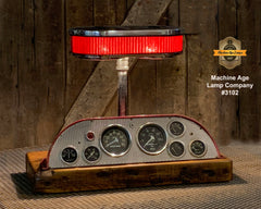 Steampunk Industrial / Antique / 1965 Mack Fire Truck Dash  / Automotive / Lamp #3201