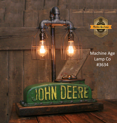 Steampunk Industrial / Antique John Deere Radiator Top / Model "B" / Lamp #3634