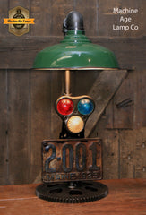 Steampunk Industrial / Antique 1930's "Three Aces" / Taillight / License Plate / Automotive  / Hot rod / Lamp #4017