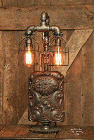 Steampunk Industrial Lamp / Stove / Furnace / Gear / #1297 - sold