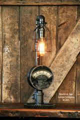 Steampunk Industrial Electrical Meter / Gauge Lamp Light / Chicago / #1205 - SOLD