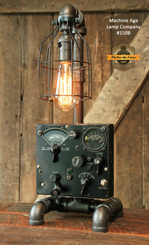 Steampunk Industrial Lamp / Aircraft WW2 Navigation Instrument / Aviation / #1508