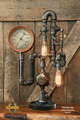 Steampunk Industrial / Steam Gauge / Pipe / Gear / Lamp #1474