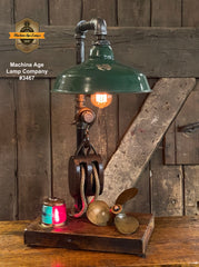 Steampunk Industrial / Antique Nautical Boat Display / Nautical / Marine / Cabin / Lamp #3467