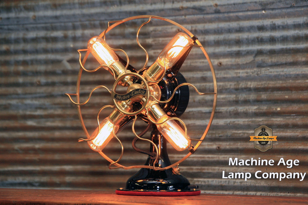 Steampunk Industrial Fan / Antique Western Electric Fan / Deco / Lamp #DC106