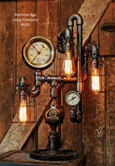 Steampunk Industrial Steam Gauge Lamp,  #650 sold
