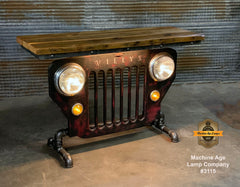 Steampunk Industrial / JEEP Willys / CJ3B / Barn Wood Top / Automotive / Table #3115 sold
