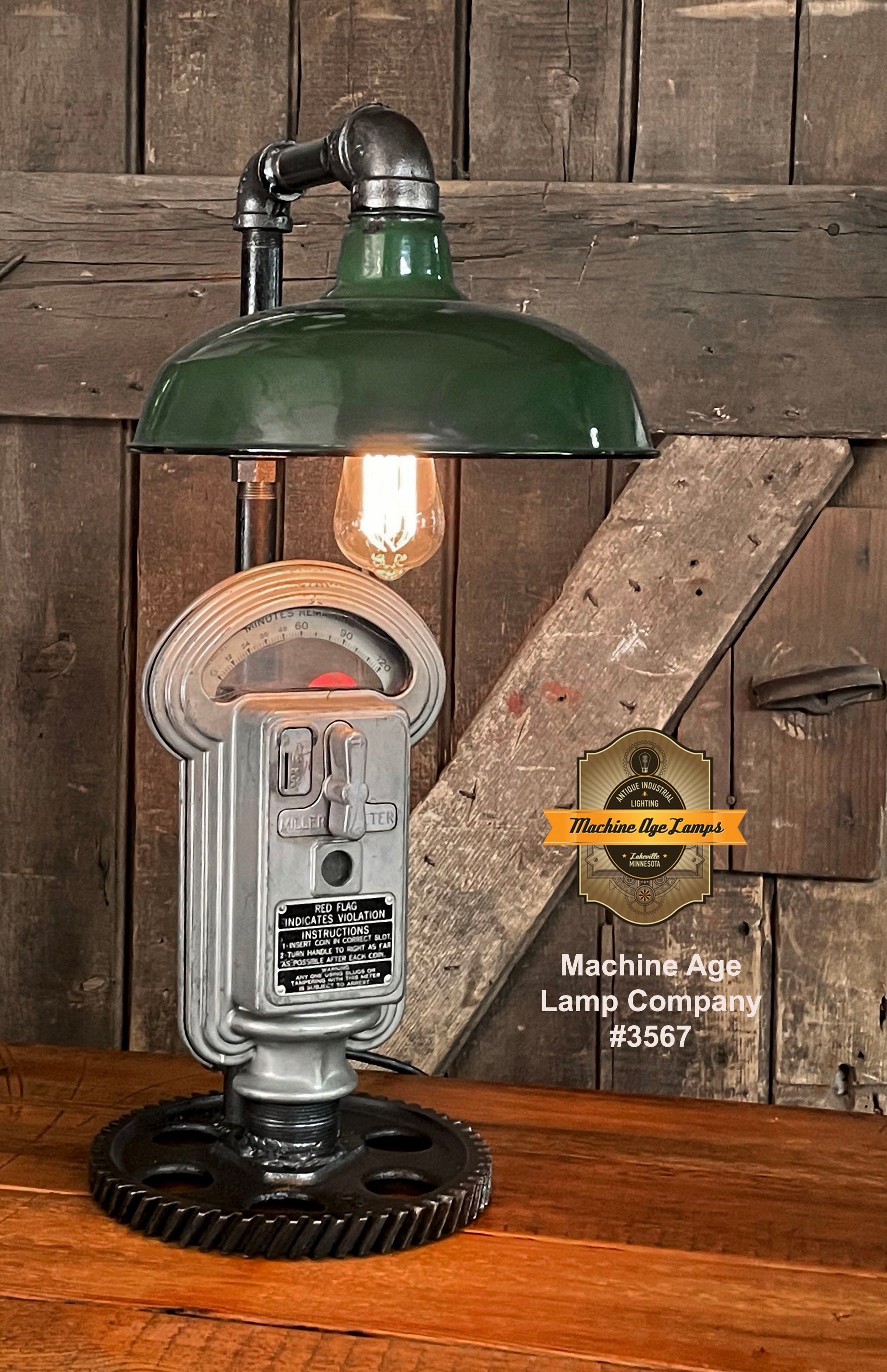Steampunk Industrial / Parking Meter / Duncan Miller / Shade / Automotive / Lamp #3567 sold