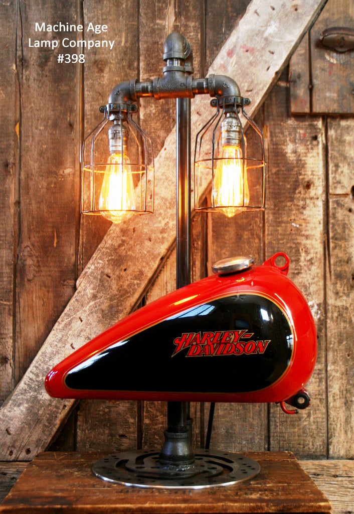 Steampunk Industrial Lamp, Harley Davidson Motorcycle Gas Tank Patty P #510 Sold